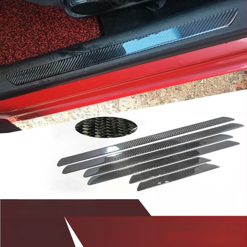 Automobilio slenksčio apsauga iš realaus anglies pluošto, pritaikoma, universali vidinė dekoratyvinė juosta