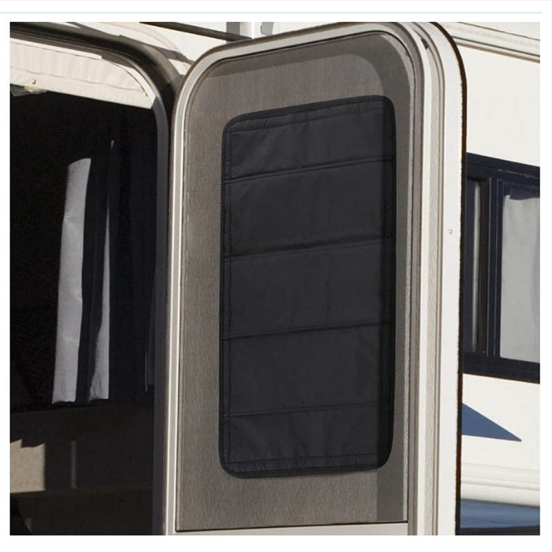RV automobiliui skydas nuo saulės, atspindintis tipas, ritininė užuolaida, magnetinė juosta ir Velcro, 300D sumuštinio putų aliuminio plėvelė