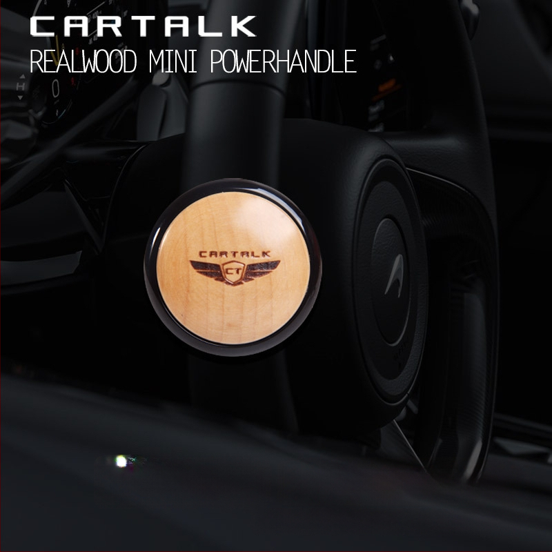 CARTALK Valódi Fa Törő Vezérlő Kormánytámogató Golyó – univerzális erőfeszítés-megtakarító eszköz; anyag: tömörfa, cinkötvözet; kompatibilis minden autóval; logó nyomtatva: OK