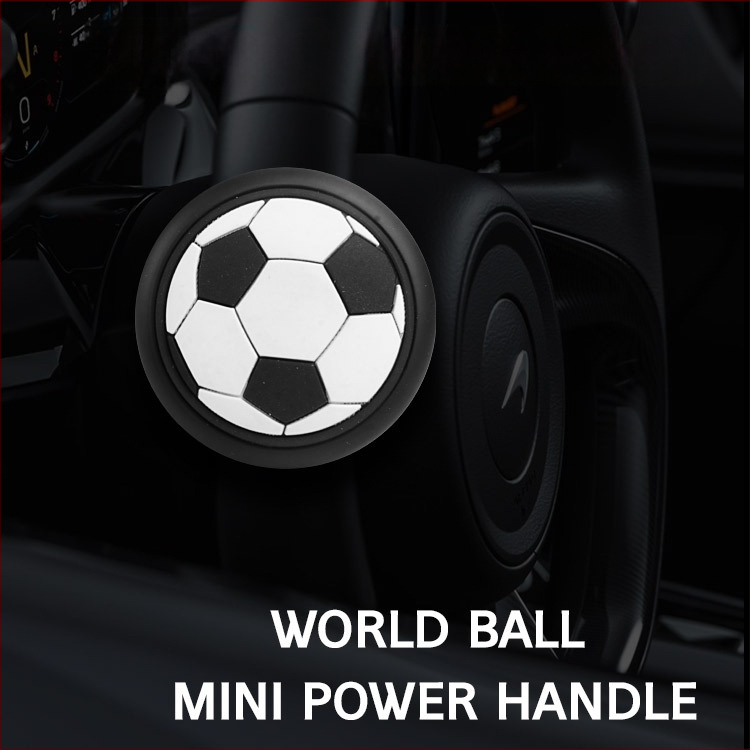 World Ball Power Handle kormánykerék-erősítő autókhoz — BAUHAUS, PVC/ABS, Minden típusú autóhoz, Nyomtatott logó OK