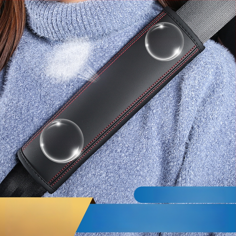 Autó biztonsági öv vállvédő — bőr, Huangqi márka, testreszabható logóval