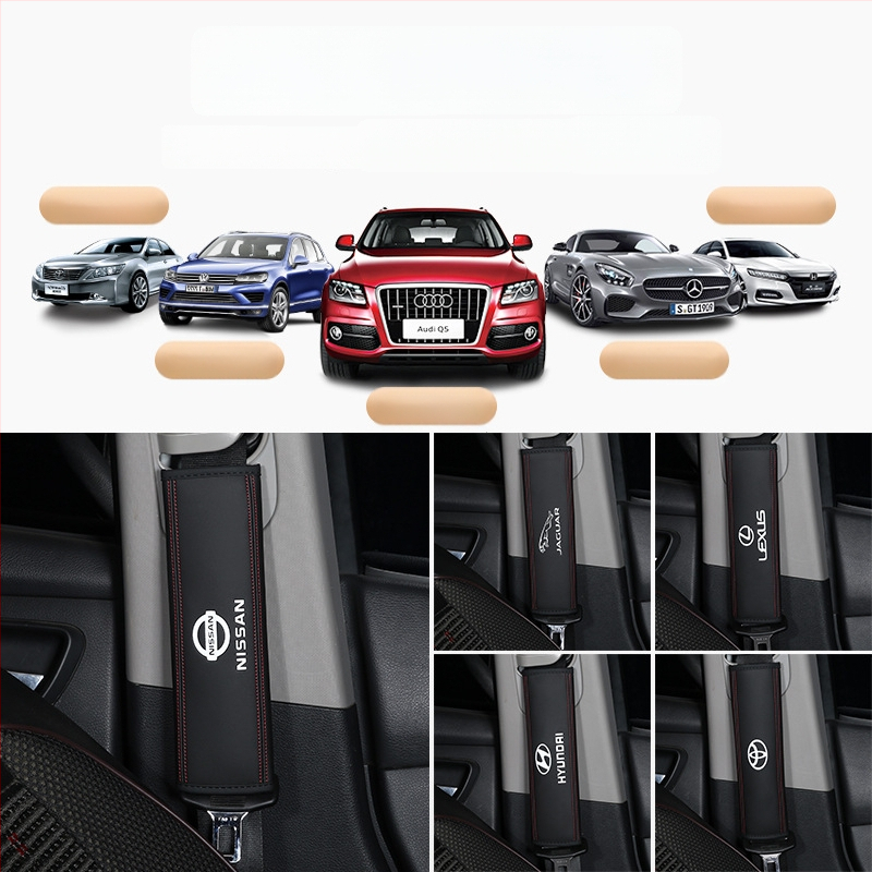 Autó biztonsági öv vállvédő — bőr, Huangqi márka, testreszabható logóval