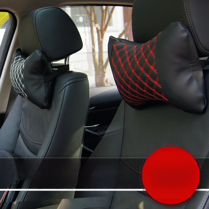 Autófejtámasz nyakpárna – univerzális, minden évszakra, latex töltet, PU bőr és mikroszálas bőr, testreszabás elérhető