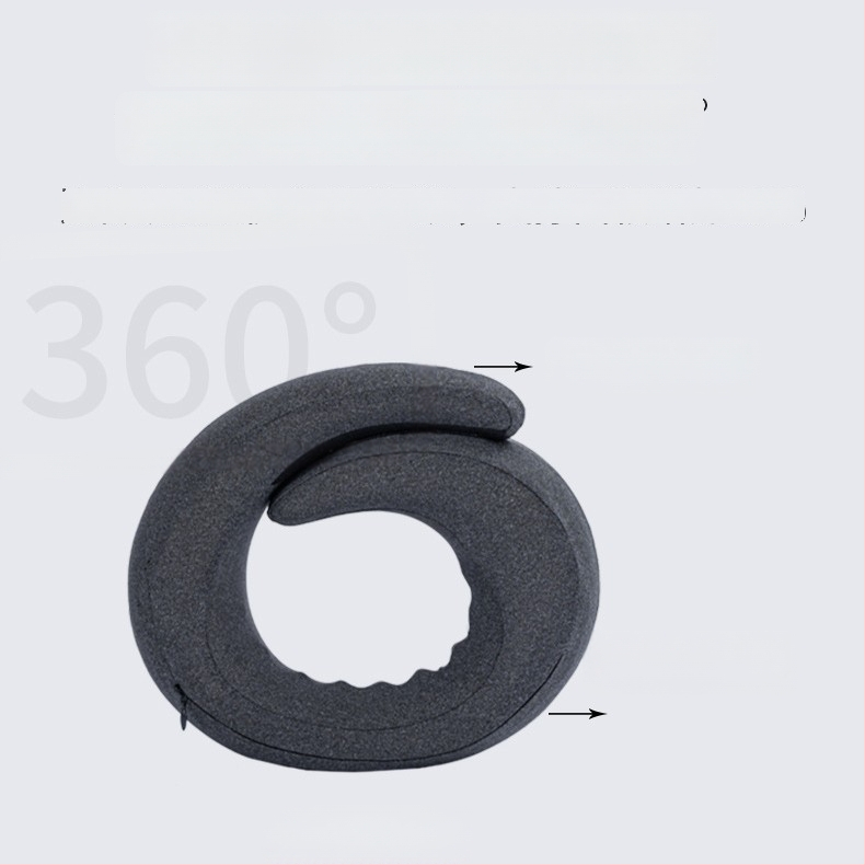 Kelioninis pagalvėlis iš atminties putų, U formos kaklo pagalvė, pieno veliūro užvalkalas, modernus minimalistinis stilius