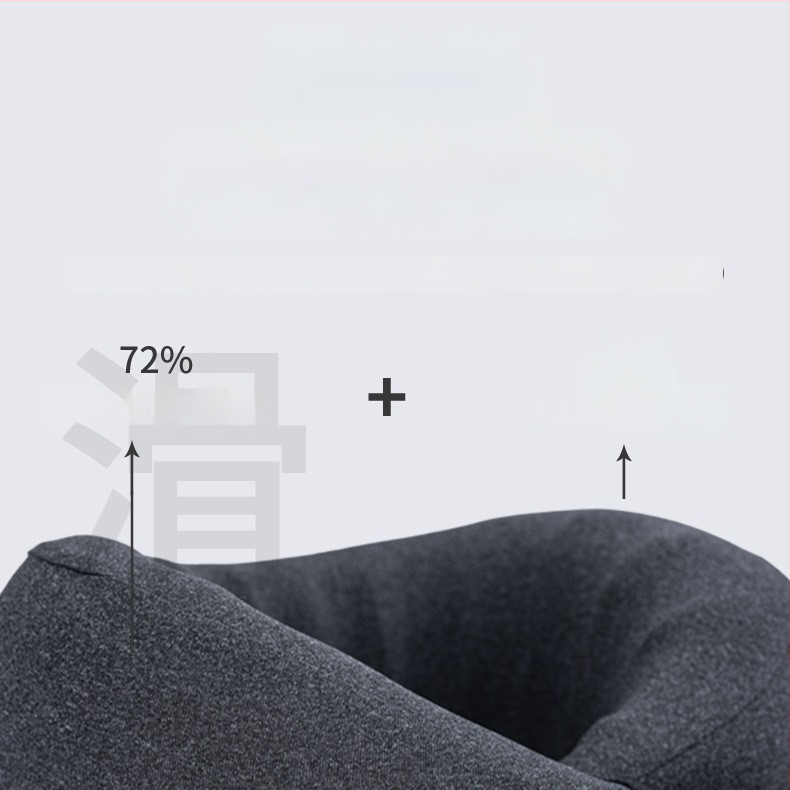 Kelioninis pagalvėlis iš atminties putų, U formos kaklo pagalvė, pieno veliūro užvalkalas, modernus minimalistinis stilius