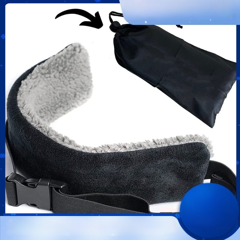 Utazási fej-támasztó öv, poliészter külső, minimalist stílus, egyszínű minta, univerzális illeszkedés