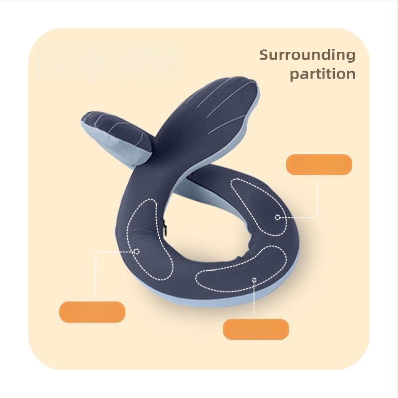 U formos kelioninis pagalvėlis su atminties putomis kaklo palaikymui, suaugusiems, audinys iš cheminės skaidulos, šiuolaikiškas minimalistinis stilius