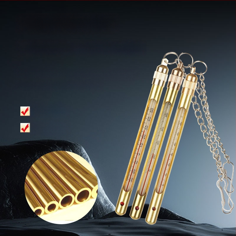 Pramoninis kasybos termometras su metaliniu apsauginiu gaubtu, vario ir nerūdijančiojo plieno korpusais, gyvsidabrinis, didelis tikslumas
