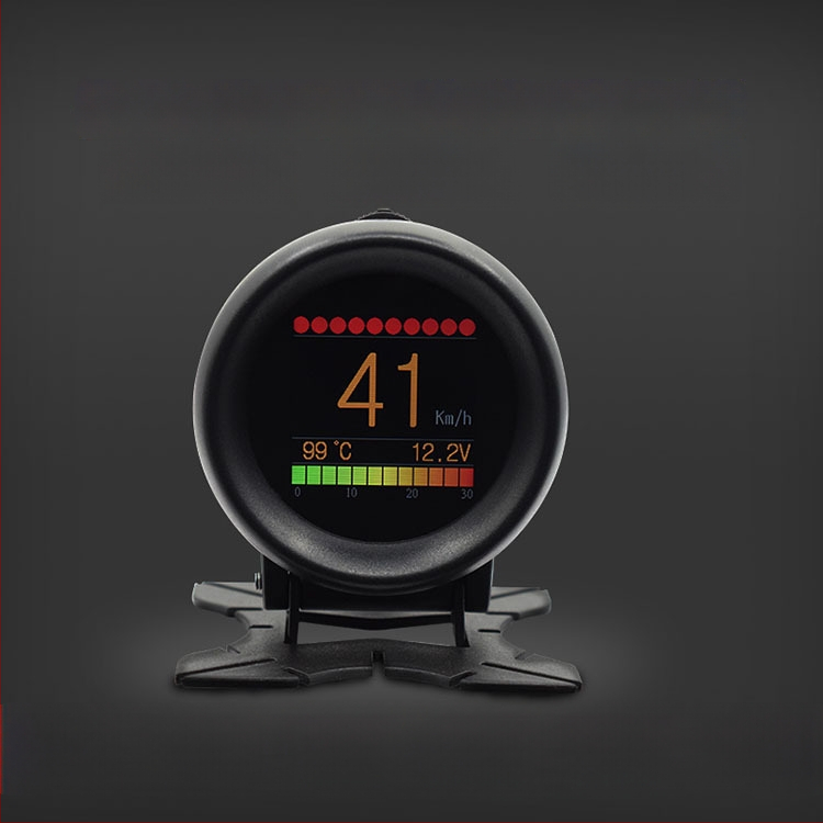 HUD αυτοκινήτου, κυκλική οθόνη, μοντέλο A205, HD ανάλυση, είσοδος OBD II (Υλικό ABS+PC; Τροφοδοσία OBD II; Βάρος 230 g)