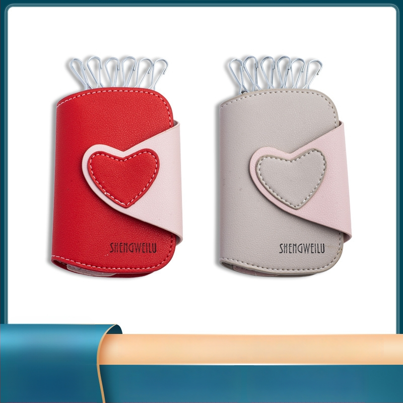 KCY-02 Raktų maišelis | PU oda, dangtelio atidarymas, vertikalios kvadrato formos, geometrinis raštas