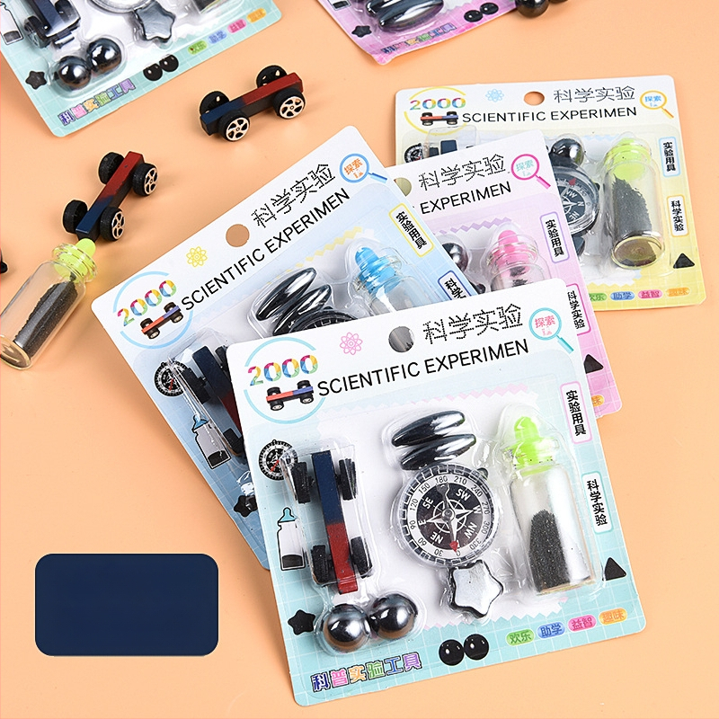 Комплект за магнитни научни експерименти с компас — образователна играчка за ученици, развитие на интелекта, практична работа и координация ръце-око (7–14 г)