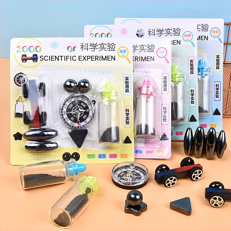 Комплект за научни експерименти с магнит и компас — образователна физика, интерактивна играчка за деца 7–14 години
