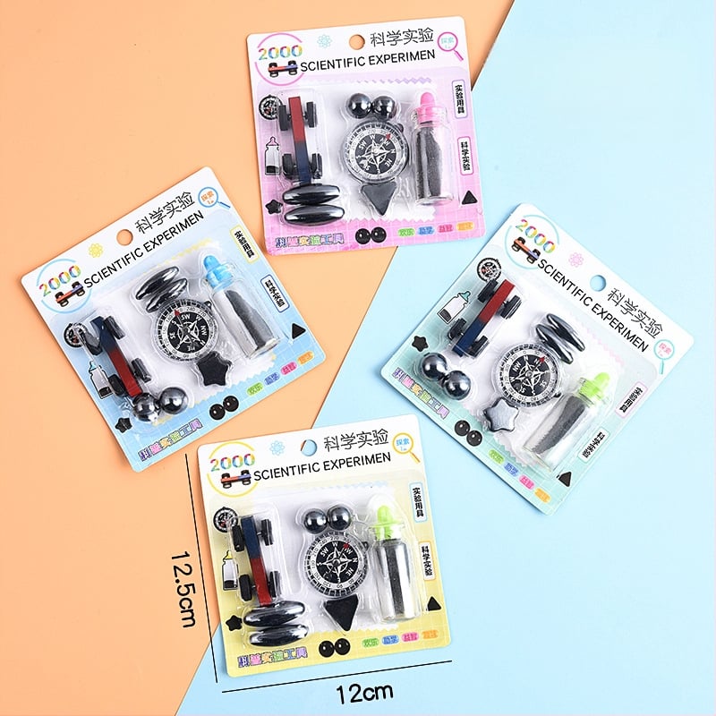 Комплект за научни експерименти с магнит и компас — образователна физика, интерактивна играчка за деца 7–14 години