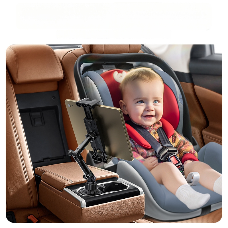 Θήκη αυτοκινήτου για κινητό για θέση ποτηριού στην κεντρική κονσόλα, καθολική, κατάλληλη για μπροστινό επιβάτη, εγκατάσταση με κλικ