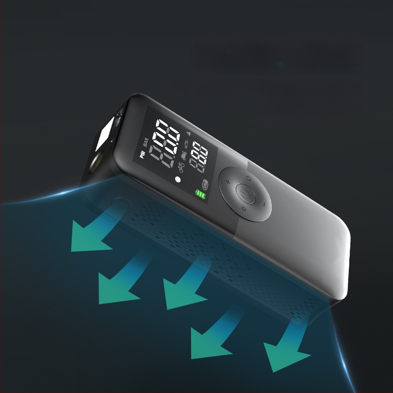 Pompă de aer pentru mașină cu un cilindru, alimentare fără fir, 5V, debit de aer 25 L/min, autonomie peste 20 de minute