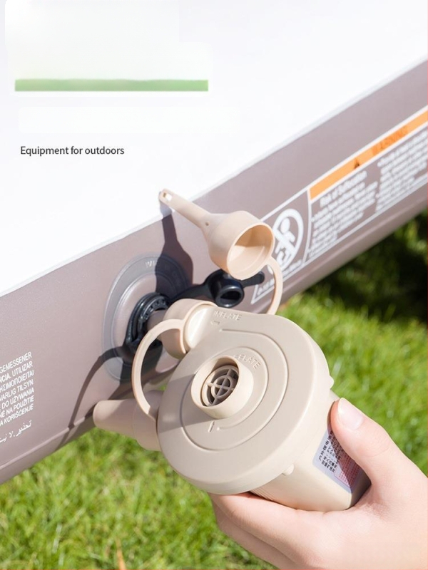 Pompa de aer USB pentru saltele gonflabile și perne de camping – utilizare în exterior, mai mult de două cilindri, 220W, lumină de avertizare, afișaj tip indicator