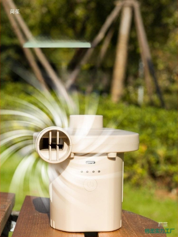 Pompa de aer USB pentru saltele gonflabile și perne de camping – utilizare în exterior, mai mult de două cilindri, 220W, lumină de avertizare, afișaj tip indicator