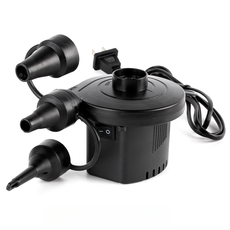 Pompa de aer USB pentru saltele gonflabile și perne de camping – utilizare în exterior, mai mult de două cilindri, 220W, lumină de avertizare, afișaj tip indicator