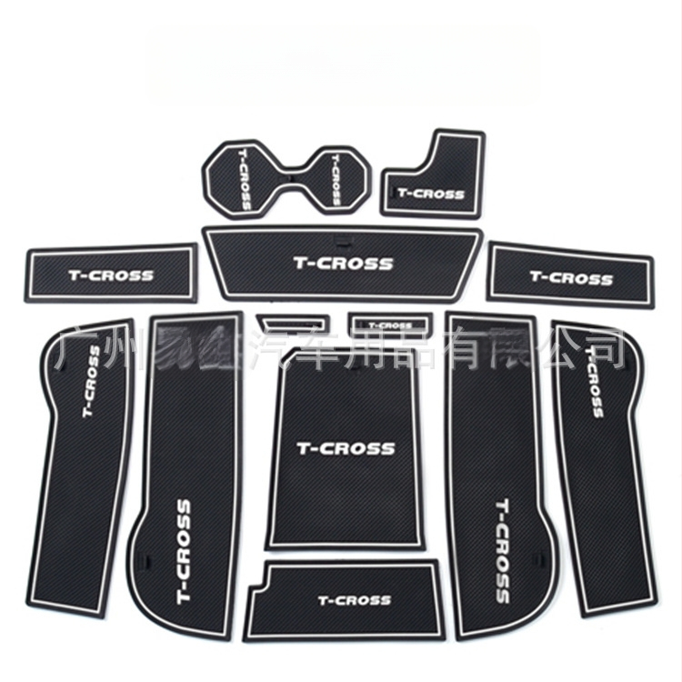 Unutarnji organizator automobila za Volkswagen T-Cross, držač za čašu i prostor za pohranu, PVC materijal, zaštita od prašine, protuklizni sloj, prilagodba i tisk logotipa dostupni