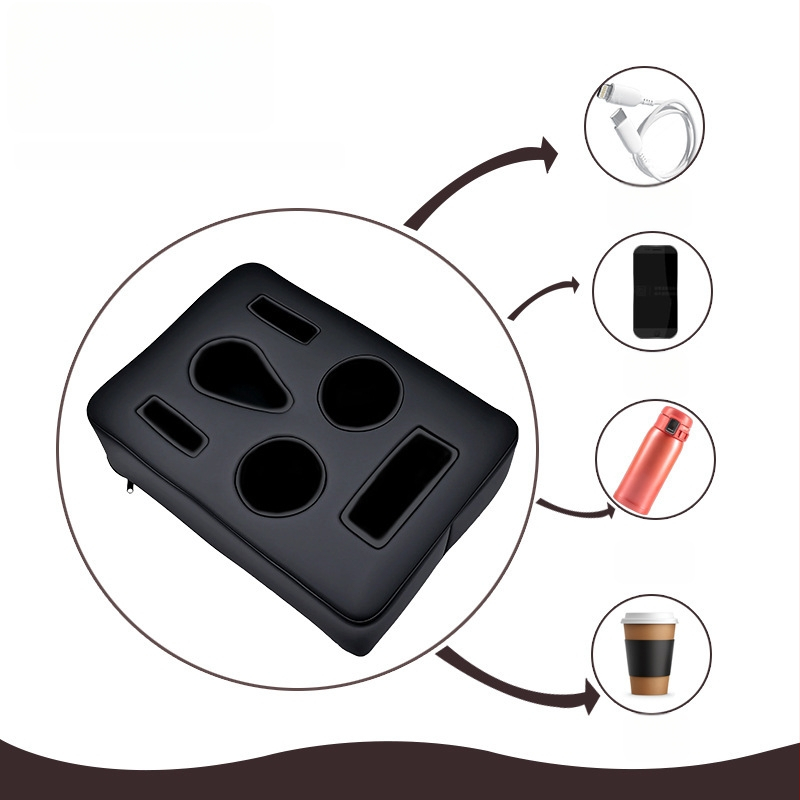 Automobilio galinio centro porankio saugojimo dėžutė — oda, universalus suderinamumas, modelis Rear Center Cushion 001, pritaikoma