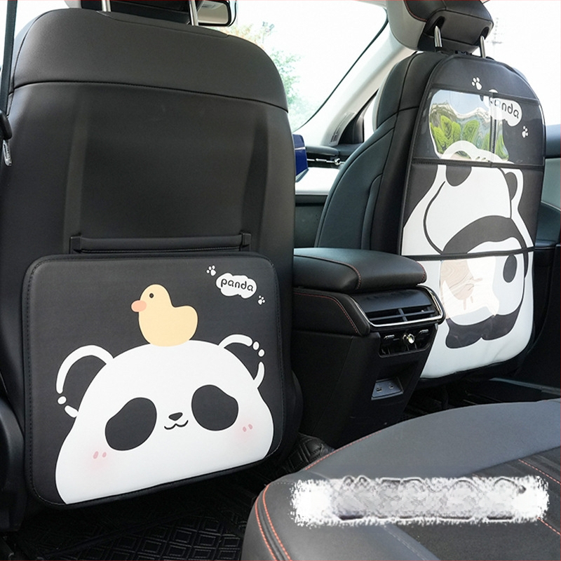 Δερμάτινο προστατευτικό Panda για πίσω κάθισμα αυτοκινήτου, κατάλληλο για όλες τις εποχές
