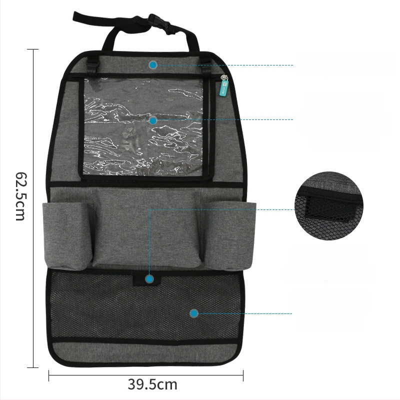 Τσάντα αποθήκευσης πίσω από το κάθισμα αυτοκινήτου, αναδιπλούμενος σχεδιασμός, ύφασμα 300D κατιονικό, εκτύπωση λογότυπου, δυνατότητα παραμετροποίησης, χωρίς επένδυση, κατάλληλη για τεσσερις εποχές