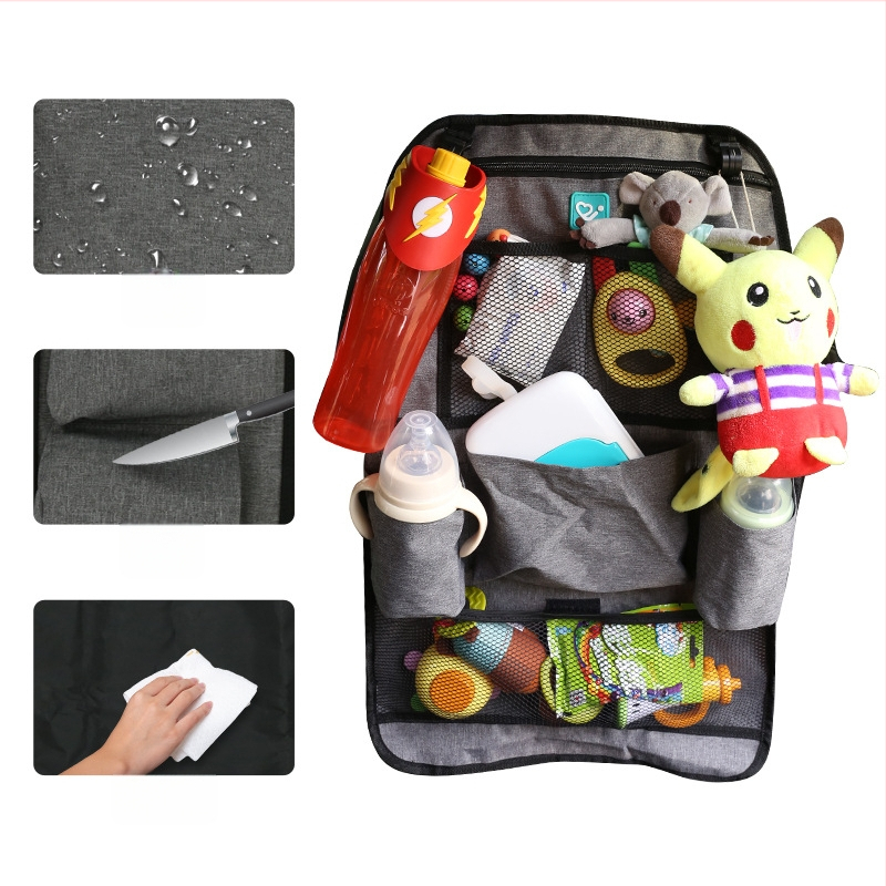 Τσάντα αποθήκευσης πίσω από το κάθισμα αυτοκινήτου, αναδιπλούμενος σχεδιασμός, ύφασμα 300D κατιονικό, εκτύπωση λογότυπου, δυνατότητα παραμετροποίησης, χωρίς επένδυση, κατάλληλη για τεσσερις εποχές