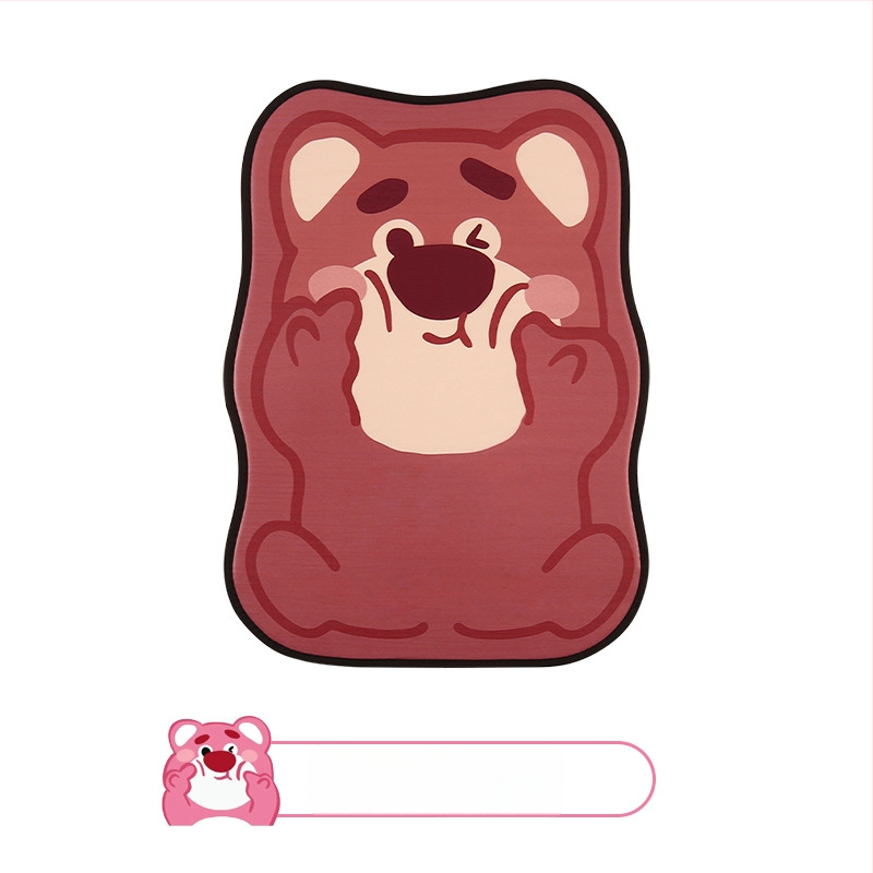 Strawberry Bear karikatúra autóülés hátsó védő, Niu Ma Craft, univerzális négy évszak használathoz, PU anyag, töltet: szivacs