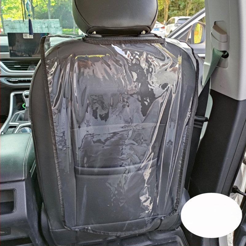 Long Win PVC zaštitna podloga za stražnji dio sjedala automobila, prozirna, protiv klizanja, vodootporna, s logom
