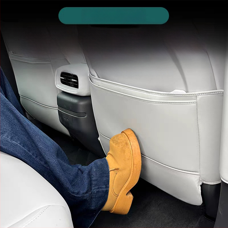 Bőr ülésvédő anti-ütés párna G6/G9-hez, mindennapi használatra, hátsó sor védelem, légkivezető karcmentes matrica