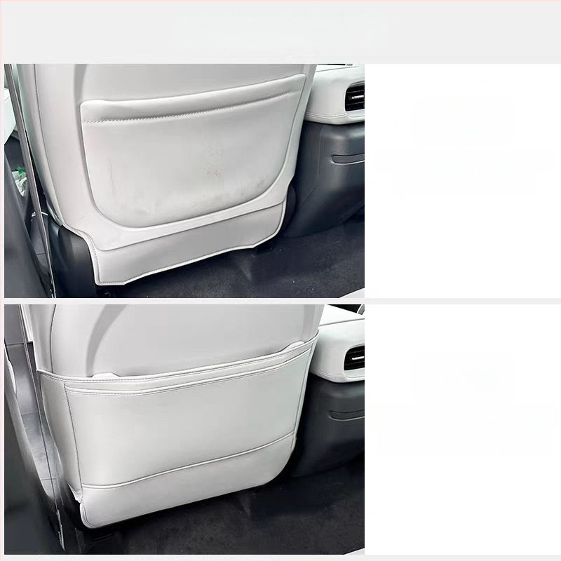 Bőr ülésvédő anti-ütés párna G6/G9-hez, mindennapi használatra, hátsó sor védelem, légkivezető karcmentes matrica