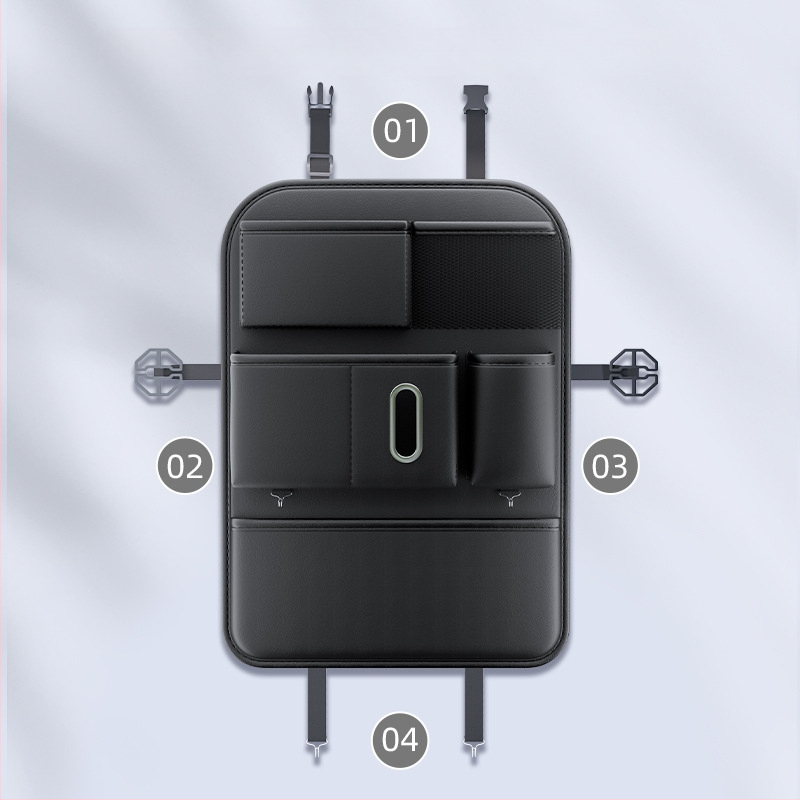 Automobilio galinės sėdynės saugojimo maišas – Odinis, Atsparus vandeniui, 2L, Pakabinimo tipas