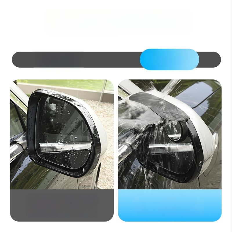 Yi rui Дъждовна защита за огледало за обратно виждане на автомобил – PVC, монтаж щракване, универсално пасва