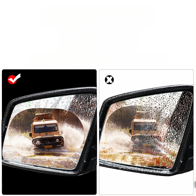 Automobilio galinio vaizdo veidrodžio lietaus filmas, anti-rūko, vandens atmetimas, hidrofobinis sluoksnis, stiklo lango filmas