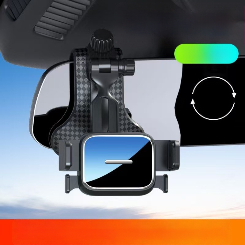 Univerzális autó navigációs tartó a műszerfalra – 360°-os forgatás, kattintásos szerelés, kompatibilis a műszerfallal, napellenzővel és visszapillantóval, 3C tanúsítvány 2023010901591525