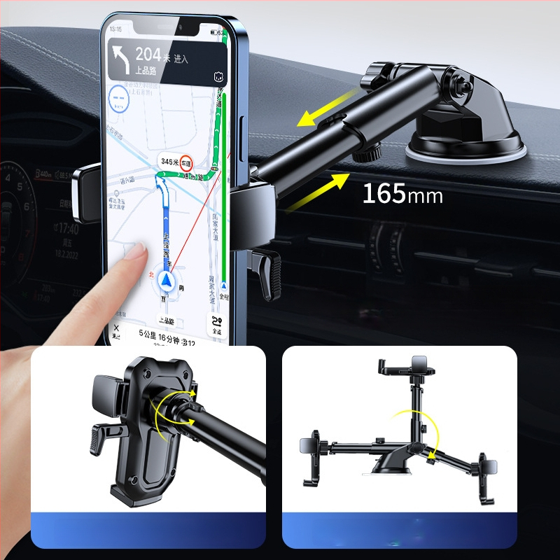 Autótelefon-tartó szívófejjel, univerzális a műszerfalra, navigációs tartó