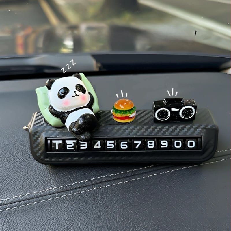 Плюшена панда украса за кола – модел 00002, пластмасова, код Sydr-001s, скрит тип