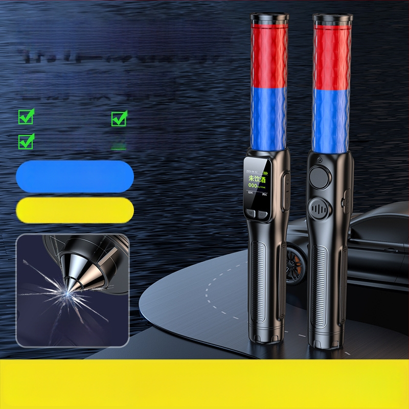 Bot alakú alkoholszondázó, magas precíziós elektrokémiai DUI teszter, kifújásos típus, ABS ház, 15 s bemelegítés, beépített zseblámpa és sípoló riasztó