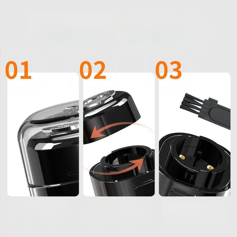 Elektromos borotva forgófejű (1 fej), brushless motor, akkumulátor nélkül