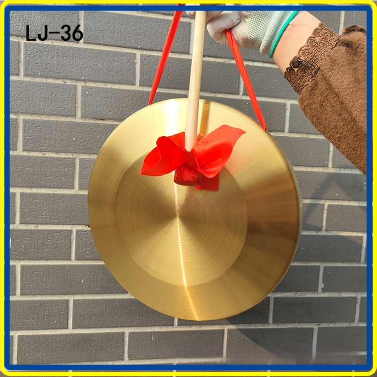 Rézötvözetből készült árvízvédelmi gong, 32–36 cm, feliratos figyelmeztető gong.