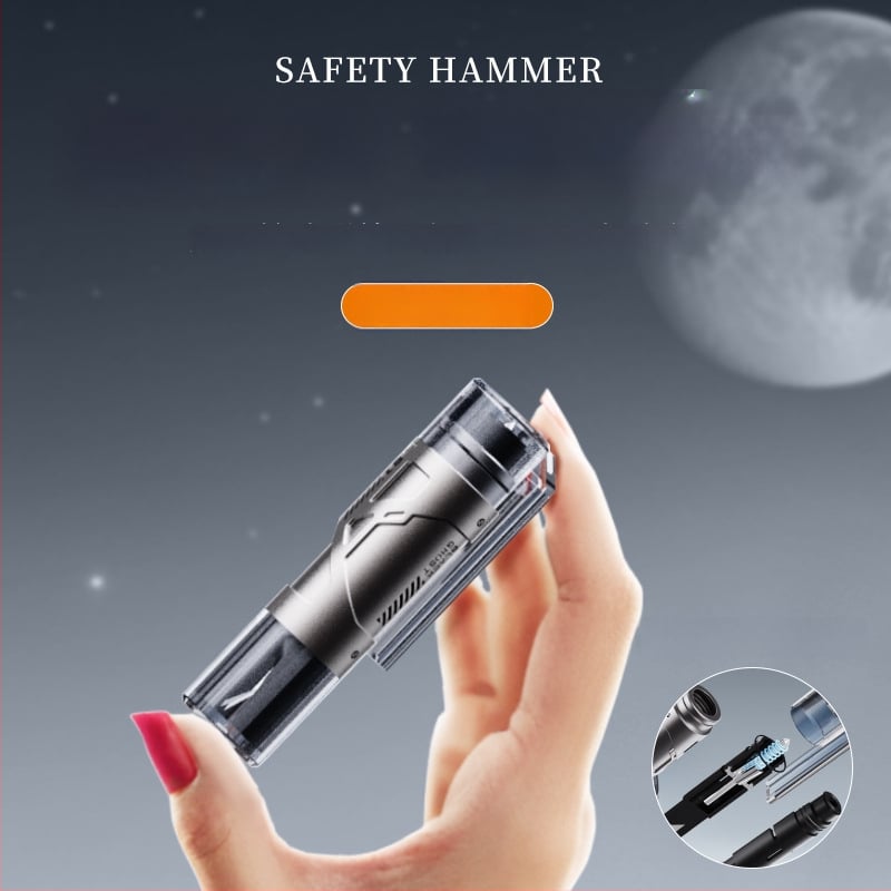 Bochi εργαλείο διάσωσης αυτοκινήτου — μίνι φορητό δι-λειτουργικό εργαλείο διάσωσης έκτακτης ανάγκης; σφυρί θραύσης γυαλιού και μαχαίρι ασφαλείας; Υλικό: χάλυβας βολφράμιο + κράμα ψευδάργύρου + ABS; βάρος 0,15; διαθέσιμη προσαρμογή