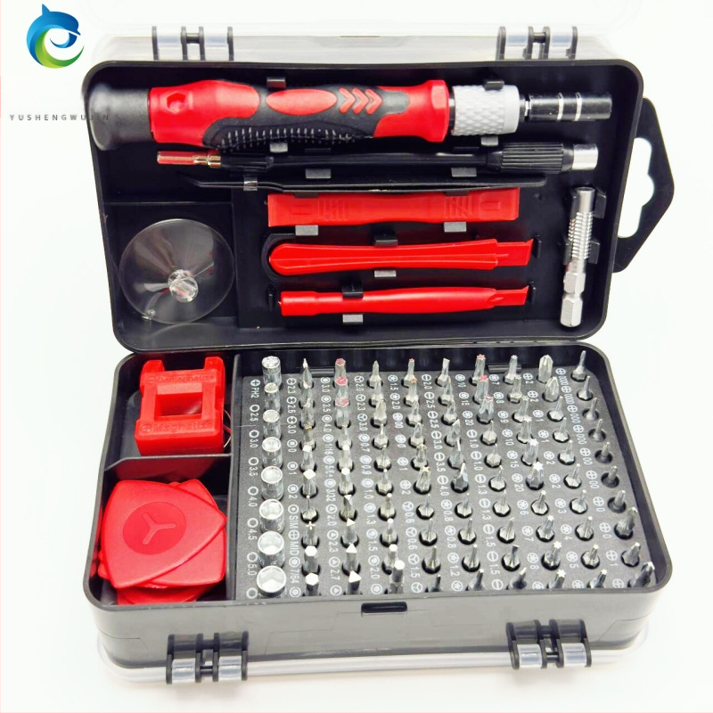 115-in-1 atsuktuvų rinkinys su magnetiniais antgaliais, 45# plienas, neizoliuotas, svoris 0,5 kg, skirtas kompiuterių ir laikrodžių demontavimui