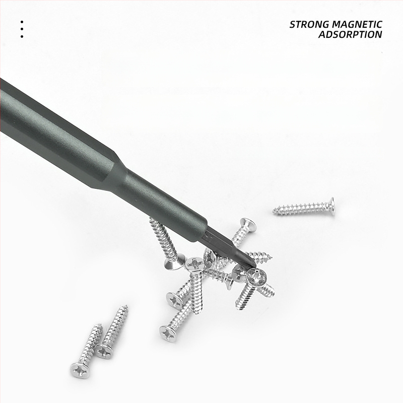 Daugiapakopinis įrankių rinkinys kompiuterių, akinių ir išmaniųjų telefonų remontui – 26 dalys, 4 mm antgaliai, magnetinis, S2 įrankių plienas, be izoliacijos