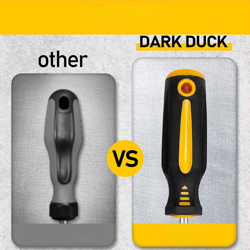 DARK DUCK 53 dalių veržliarakčių bitų rinkinys, magnetinis, chrom-vanadžio plienas Cr_V, rankinis nešiojamas rinkinys medienos darbams ir remontui daugiafunkciniame įrankių dėžėje