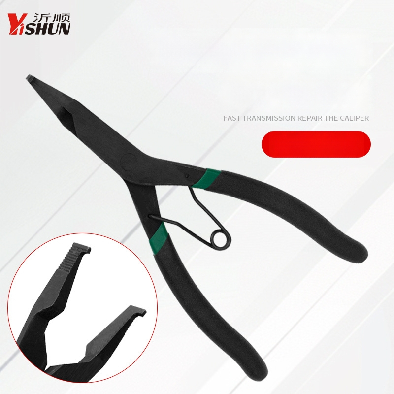 Circlip žnyplės tiesiam velniui su plokščiu nosimi — Yishun prekės ženklas; galvos skersmuo: 1; galvos kampas: 0; galvos keitimas neleidžiamas.