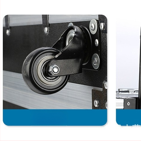 Aliuminio lydinio įrankių dėžė su traukiama rankena – flight case, nešiojama įrankių dėžė medicinos įrangai, logotipo spausdinimas