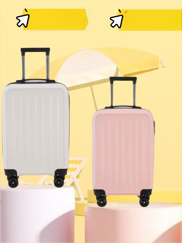 PP materjalist reisikohver, tavapärane kombinatsioonlukk, universaalsed rattad, tõmblukuga avamine, kaal umbes 1,9 kg