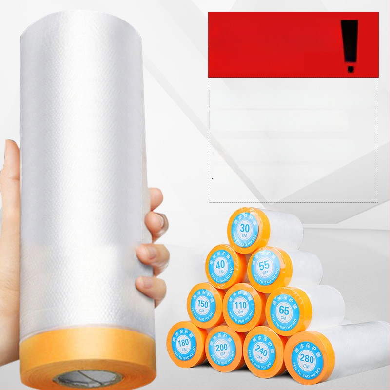 Porvédő maszkoló film autófestéshez és otthoni dekorációhoz, nagy viszkozitás, testreszabható vastagság, PE-film/papír alátét