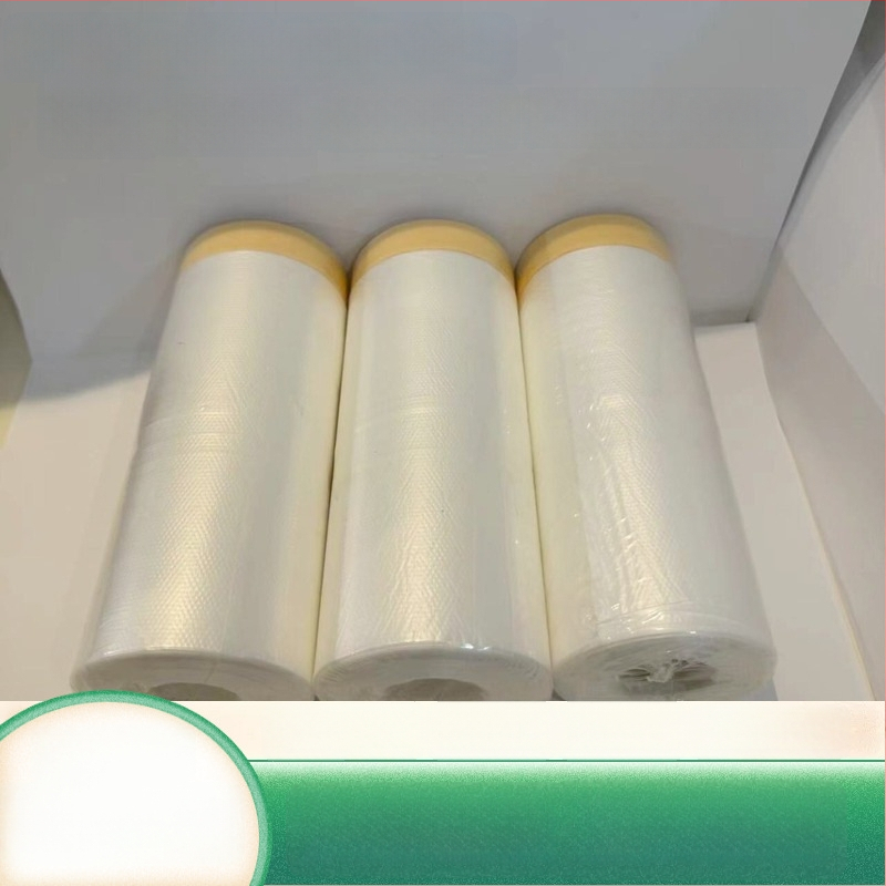 Maszkoló film spriceléshez – texturált papír alapú, ragasztó gumírozott, 9 μm vastagság, 16-25 m hosszú, szélességek 55-320 cm; alkalmas autófestéshez és beltéri felújításokhoz