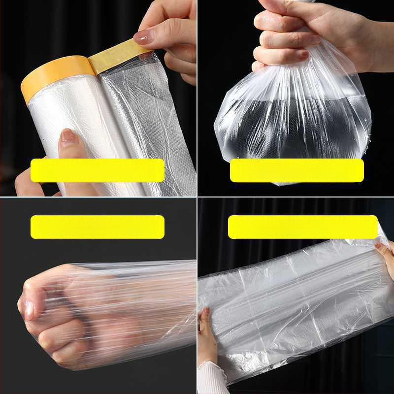 Porvédő maszkoló film autó- és bútorvédelmezéshez — vastagság 0,5, anyag: PE film, alap: PE film + papír, erős ragasztó, átlátszóság 80%